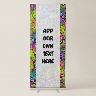 Colorfully Dots Spirals Hand Painting 1 Retractable Banner