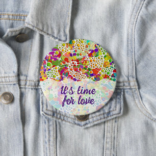 Colorfully Dots Spirals Hand Painting 2 10 Cm Round Badge