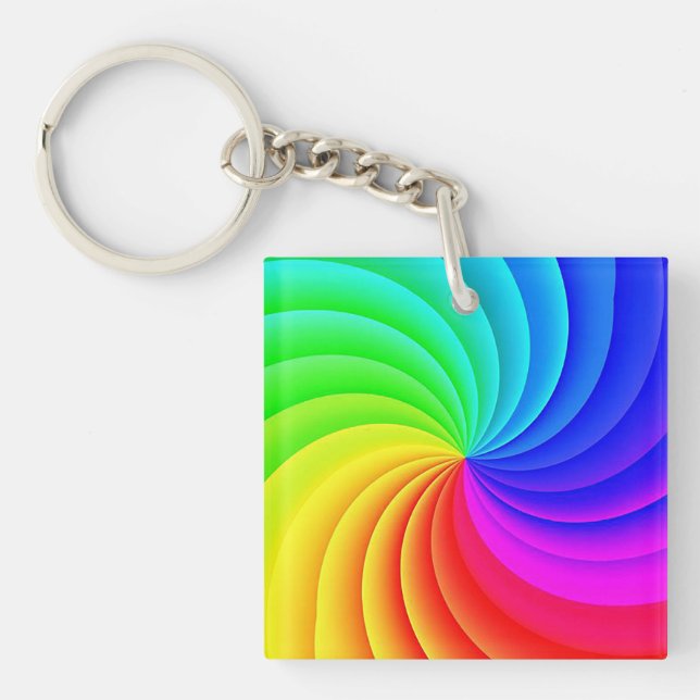 Colorfulm Pinwheel  Key Ring (Front)