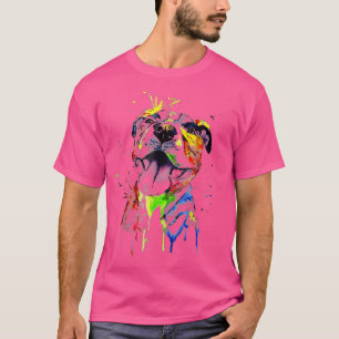 Colorfuls Pitbull Terrier Dog Lover Dad Mom, Boys T-Shirt