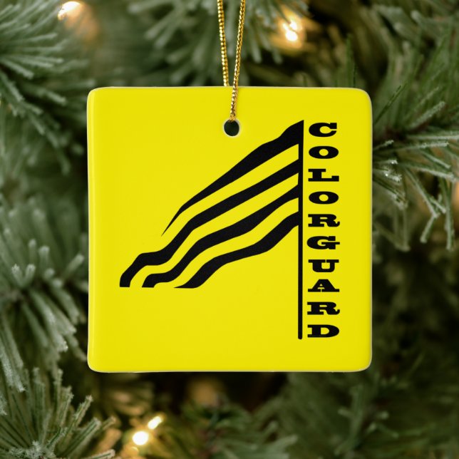 Colorguard Flag Ceramic Ornament (Tree)