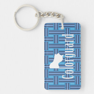 Colorguard Flag Text Key Ring