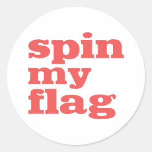 Colorguard - Spin My Flag Classic Round Sticker