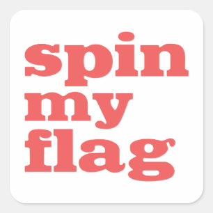 Colorguard - Spin My Flag Square Sticker