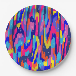 Coloring Book Abstract Paper Plate