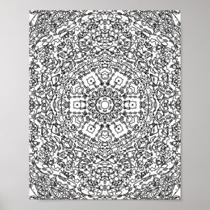 Coloring book, coloring book antistress poster