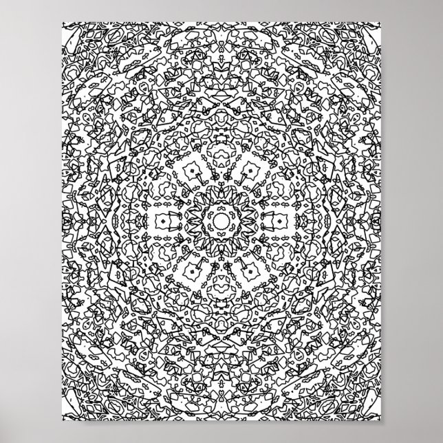 Coloring book, coloring book antistress poster (Front)