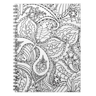 Coloring Flower Art New Design Floral Aesthetic Fl Notebook