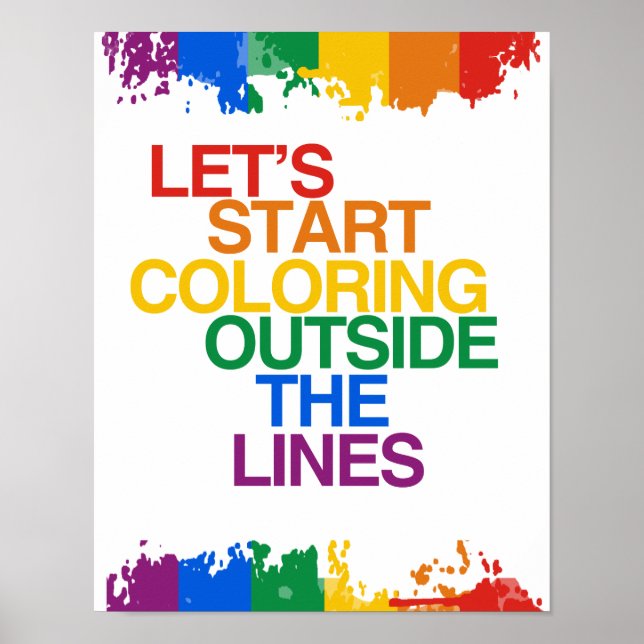 COLORING OUTSIDE THE LINES POSTER (Front)