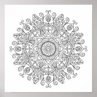Coloring Page Moroccan Mandala
