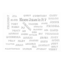 Coloring Poster 36x24 with Unisex Names