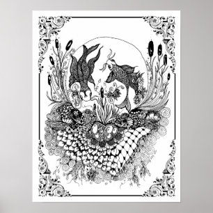 Coloring Poster "MrsDee's Fish Bowl"