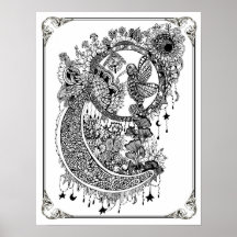 Coloring Poster "MrsDee's Hummingbird Nectar"