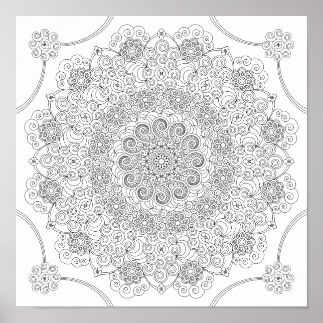 Coloring Poster – Spirals (Front)