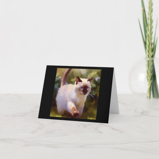 Colorpoint Shorthair Cat  Card (Front)