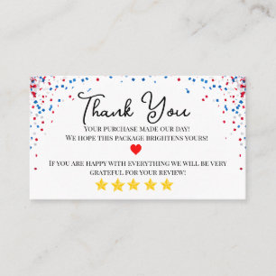  colors business thank you homemade Red & Blue Business Card