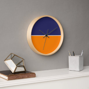 Colors Combination of Blue and Orange  Clock