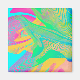 COLORS FLUO - Fractal Art - Magnet