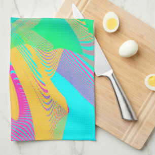COLORS FLUO - Fractal Art - Tea Towel