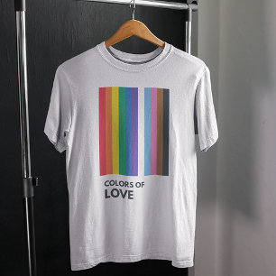 Colors of Love Rainbow Stripes Gay Pride T-Shirt
