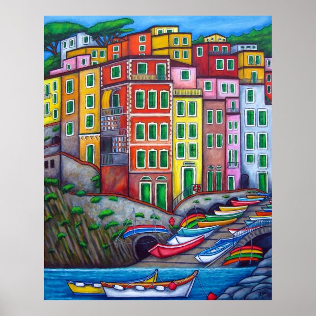 Colors of Riomaggiore by Lisa Lorenz Poster (Front)
