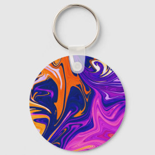 Colors Storm Best abstract colorful painting Key Ring
