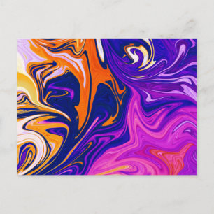 Colors Storm Best abstract colorful painting Postcard