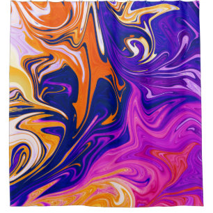 Colors Storm Best abstract colorful painting Shower Curtain