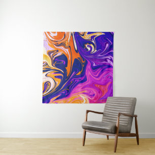 Colors Storm Best abstract colorful painting Tapestry