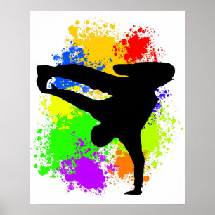Colorsplash breakdancer  poster