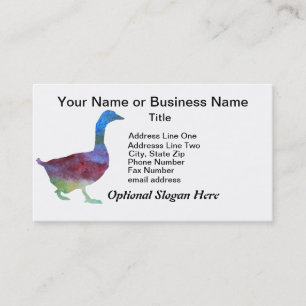 Colorwashed Geese Business Card