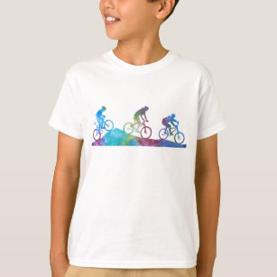 Colorwashed Mountain Bikers T-Shirt