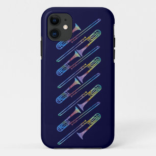Colorwashed Trombones iPhone 11 Case