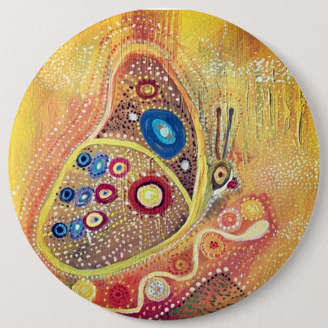 Colossal, 15.2 cm (6") Round Badge Butterfly (Front)