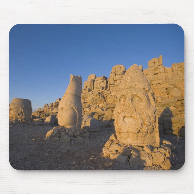 Colossal head statues of Gods guarding the 2 Mouse Mat (Front)