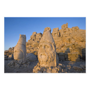 Colossal head statues of Gods guarding the Photo Print