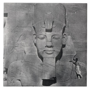Colossal statue of Ramesses II at Abu Simbel, 1850 Tile