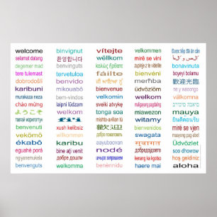 Colossal Welcome in 80 Languages Poster - 5 sizes!