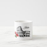 *~* Colosseum and Rose Italy Italia Espresso Cup<br><div class="desc">Energy Enhanced ELEGANT CLASSY WHITE BLACK GREEN RED ESPRESSO COFFEE MUG CUP: The colors of the ITALIAN FLAG are clearly present in this design. GREEN WHITE and RED. ITALY ROME and the COLOSSEUM suggest a strong ITALIAN THEME design with a black on white COLOSSEUM and small bouquet of bright RED...</div>