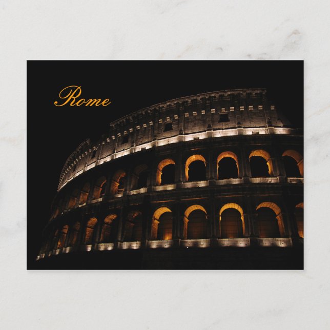 Colosseum at night postcard (Front)
