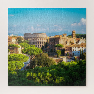 Colosseum Buildings Historical Rome Italy Skyline Jigsaw Puzzle
