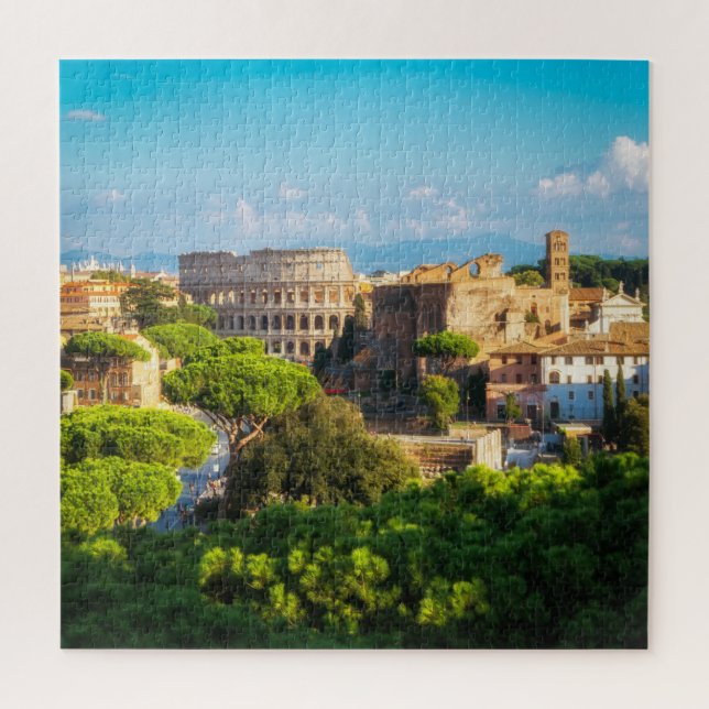 Colosseum Buildings Historical Rome Italy Skyline Jigsaw Puzzle (Vertical)