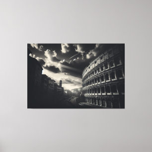 Colosseum in Black White – Timeless Roman Elegance Canvas Print