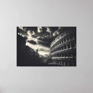 Colosseum in Black White – Timeless Roman Elegance Canvas Print