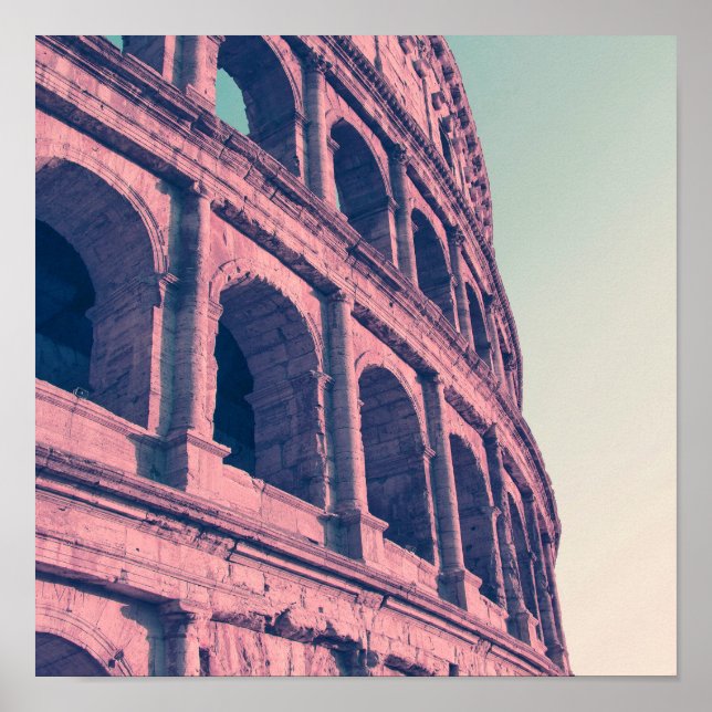 Colosseum in Rome. Monumental 3-tiered Roman Poster (Front)