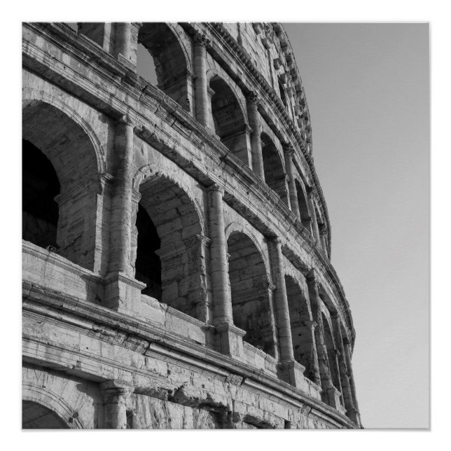 Colosseum in Rome. Monumental Roman amphitheatre Poster (Front)