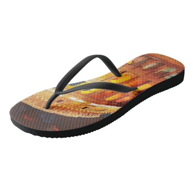 Colosseum Italy Rome Travel Art Vintage Flip Flops (Angled)