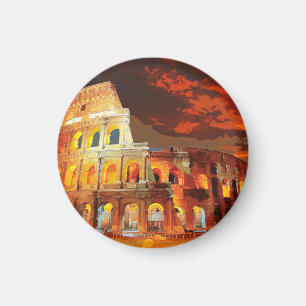 Colosseum Italy Rome Travel Art Vintage Magnet