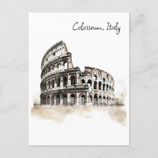 Colosseum, Italy sketch Postcard