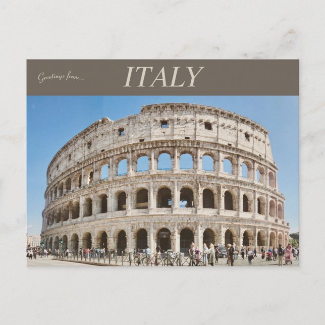 Colosseum or Flavian Amphitheatre in Rome Italy Postcard (Front)